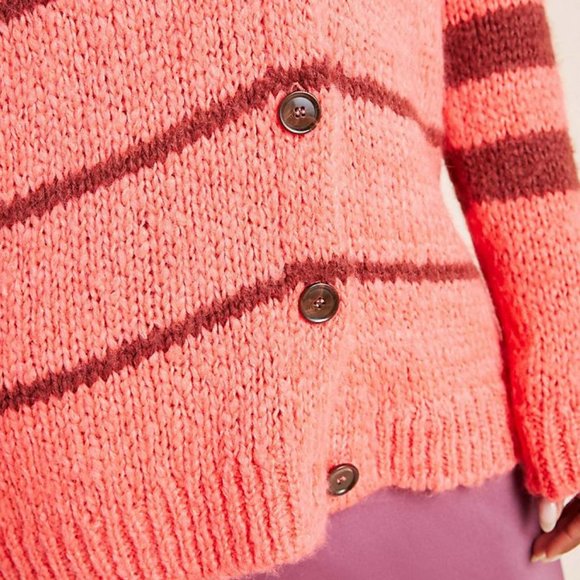 Anthropologie Ella Striped Cardigan Sweater By Sita Murt Barcelona size S - Picture 3 of 8